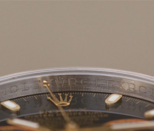 Replica Rolex Daytona 116523 Thick YG Wrapped Black Dial Sticks Markers SS/YG Bracelet A7750