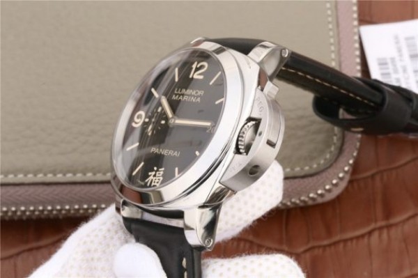 Replica Panerai PAM498 VSF Black Dial Leather Strap P.9000