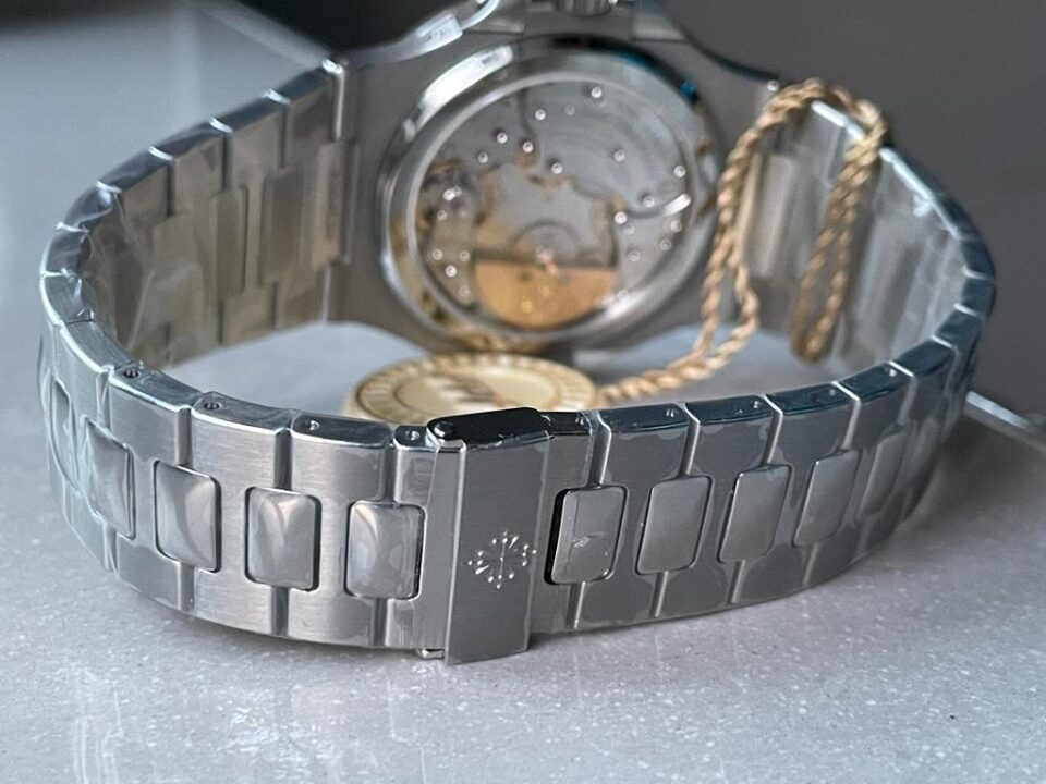 Replica PATEK PHILIPPE Nautilus 5712 SS PPF 1:1 Best Edition Blue Dial on SS Bracelet A240 V2