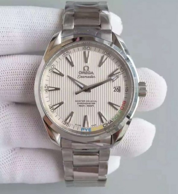 Replica Omega XF Seamaster CO-AXIAL Master PyeongChang 2018 White Dial SS Bracelet A8500