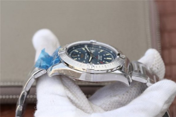 Replica Breitling Colt Automatic 44mm SS GF Blue Textured Dial SS Bracelet A2824