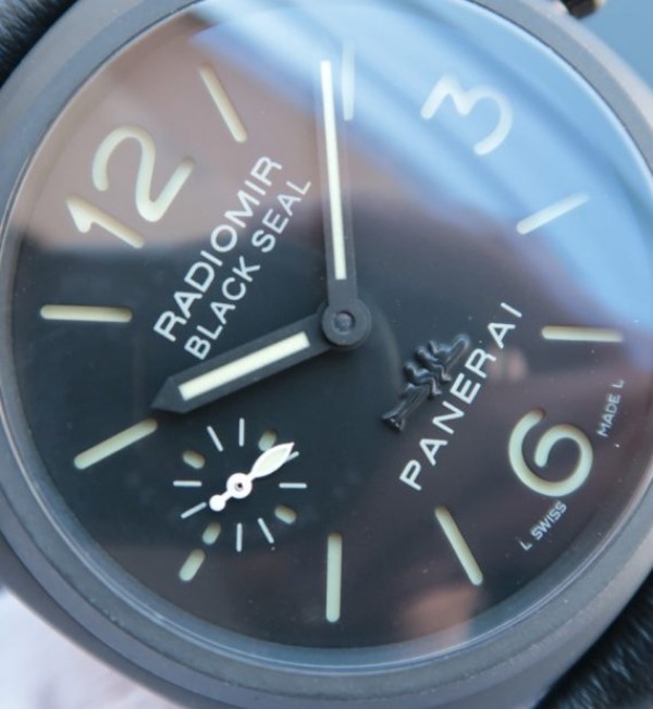 Replica Panerai XF PAM292 Real Ceramic Black Leather Strap A6497