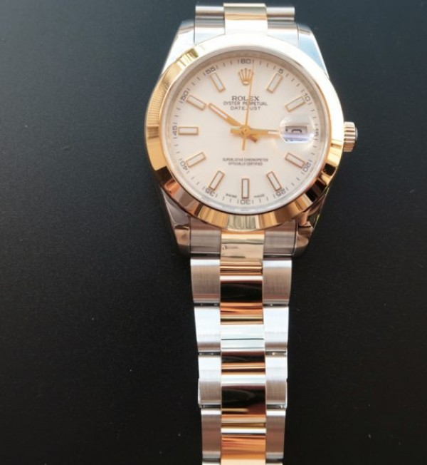 Replica Rolex Noob DateJust 126303 YG Wrapped White Dia A2824