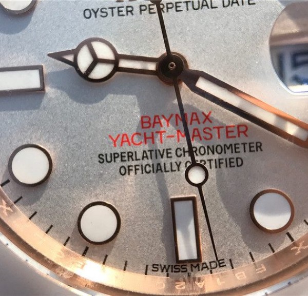 Replica Rolex Yacht-Master 116655 RG White Dial White Ceramic Rubber Strap A2824