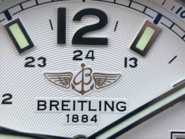 Replica Breitling Colt Automatic 44mm SS GF White Textured Dial on Black Leather Strap A2824
