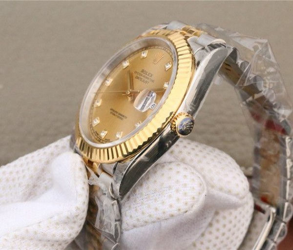 Replica Rolex DateJust 41mm 126333 Noob YG Wrapped YG Dial Diamonds Markers SS/YG Bracelet A3235