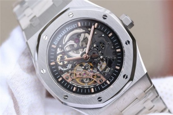 Replica Audemars Piguet Royal Oak 41mm Double Balance Wheel Openworked 15407 SS JF SS Bracelet A3132