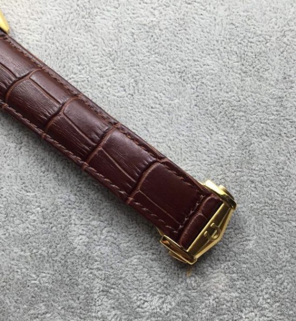 Replica Omega Globemaster Master Chronometer Blue Dial Brown Leather Strap A8913