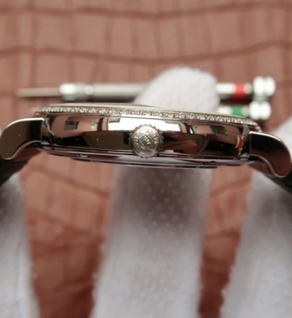 Replica IWC MK Portofino IW356514 Silver Dial Diamonds Bezel