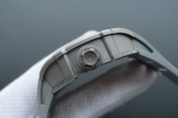 Replica Richard Mille RM027 SS Skeleton Dial Gray Inner Bezel Gray Rubber Strap 6T51