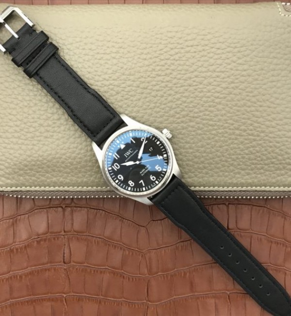 Replica IWC XF Mark XVIII IW327001 Black Dial Leather Strap