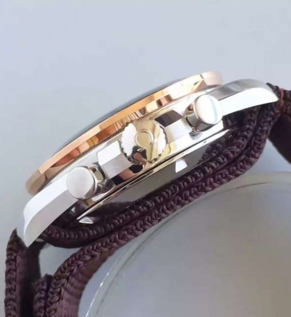 Replica Omega Speedmaster Moonwatch Apollo 11 45th anniversary Limited Brown Dial Nylon Strap