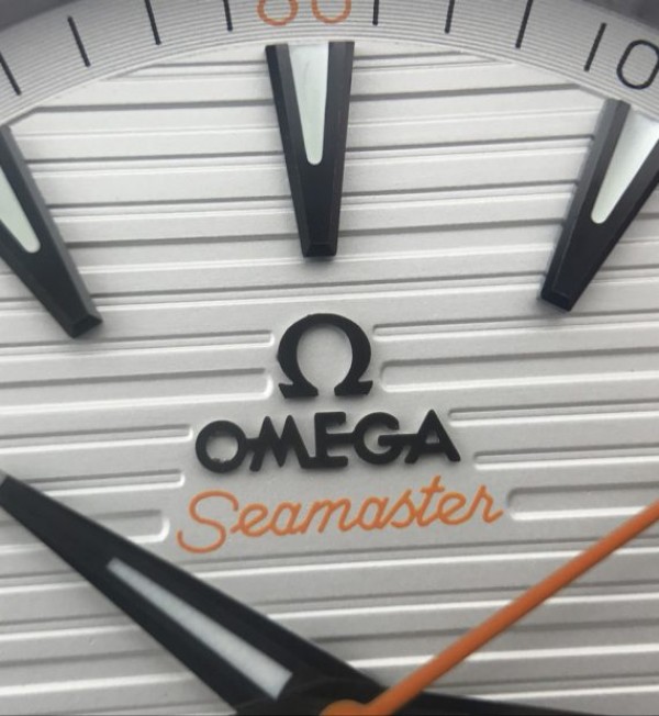 Replica Omega XF Aqua Terra Master White Textured Dial Orange Hands Leather A8900