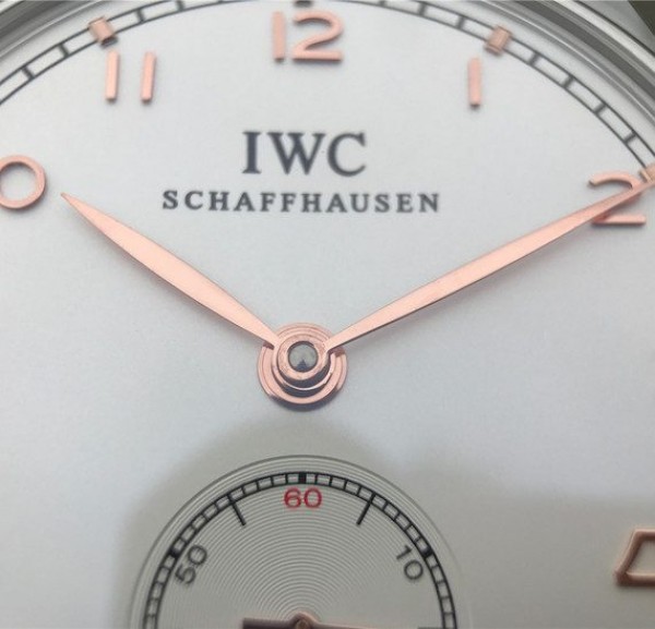 Replica IWC ZF Portuguese IW5454 White Dial Leather Strap RG Hand