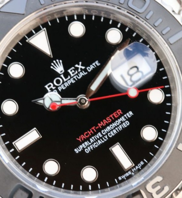 Replica Rolex Yacht-Master 116622 EW Black Dial SS Bracelet A3135
