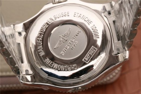 Replica Breitling SuperOcean  II 44mm GF Black Dial SS Bracelet A2824