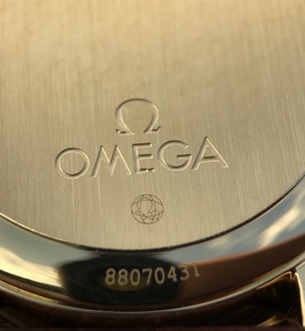 Replica Omega MKF De Ville 37mm YG White Dial YG Markers Leather Strap A2892