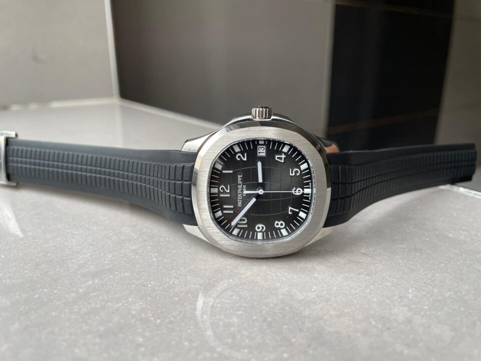 Replica PATEK PHILIPPE Aquanaut 5167 SS 3KF Best Edition Gray Dial on Black Rubber Strap A324 Super Clone V2