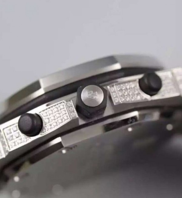 Replica Audemars Piguet JF Royal Oak Offshore SS Full Paved Diamonds A7750