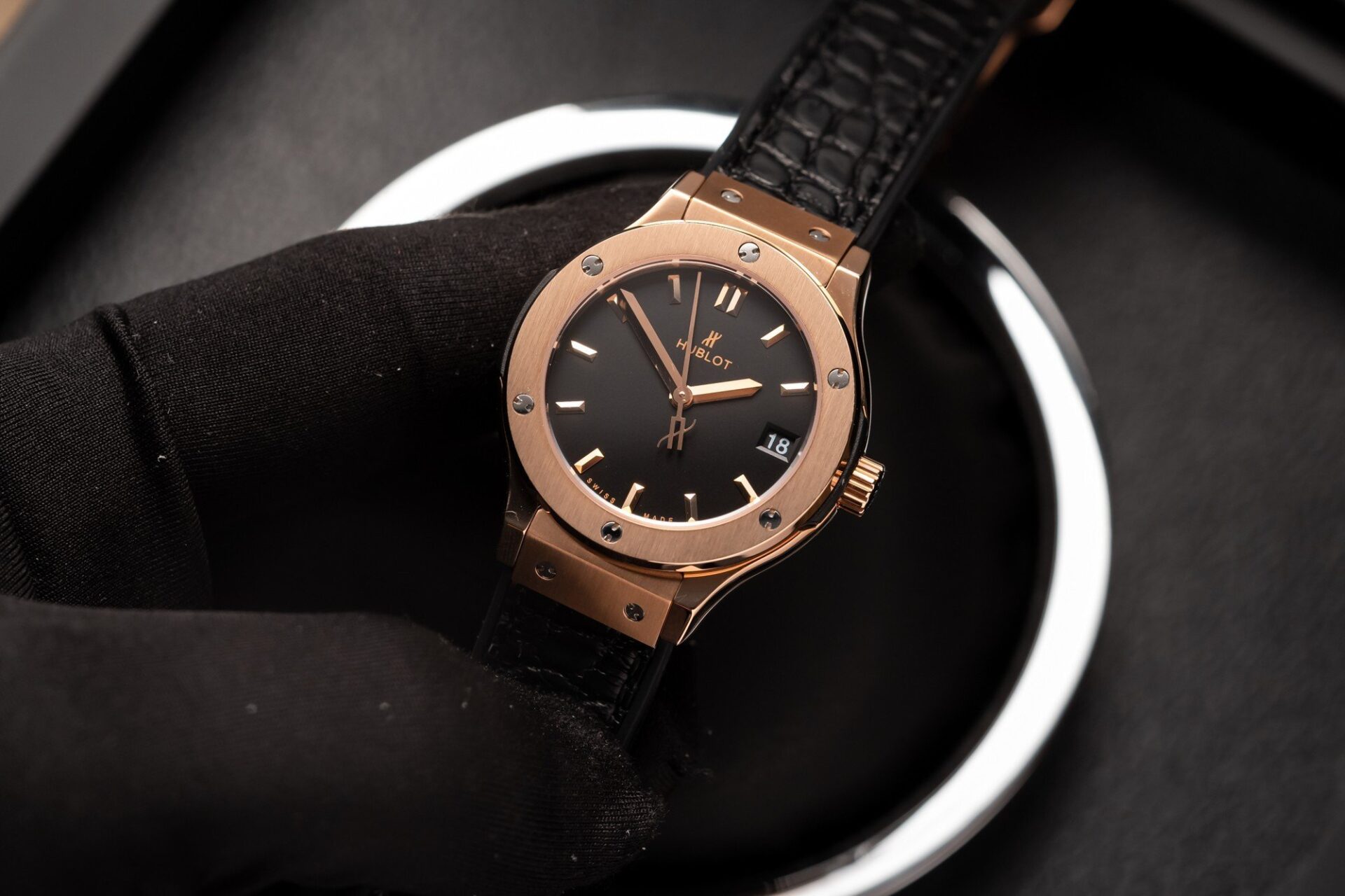 Hublot Replica 11 Watch Classic Fusion King Gold Leather Strap 33mm