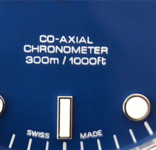 Replica Omega OMF Seamaster 300M Chronometer Blue Dial SS Bracelet A2824