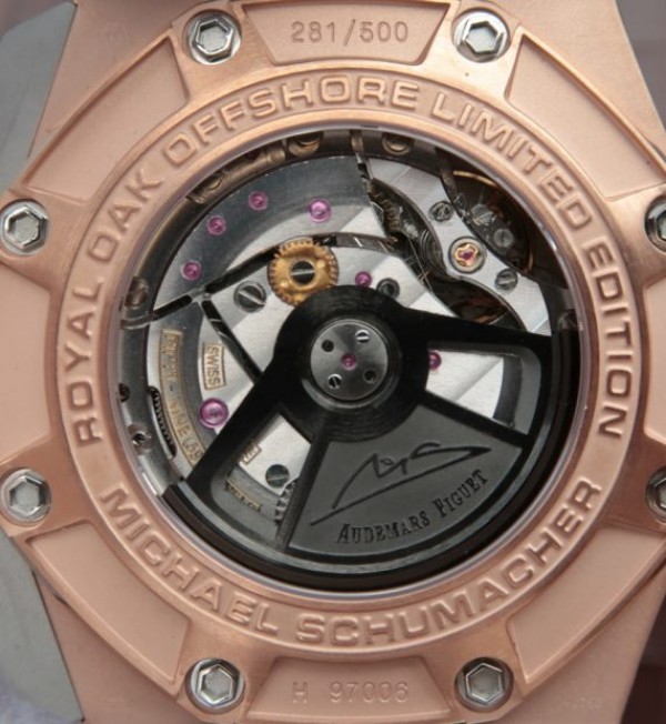Replica Audemars Piguet JF Royal Oak Offshore 26568OM RG Cermet Bezel Michael Schumacher