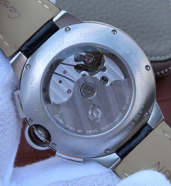 Replica Cartier Ballon Bleu De Cartier Chrono SS White Dial A8101