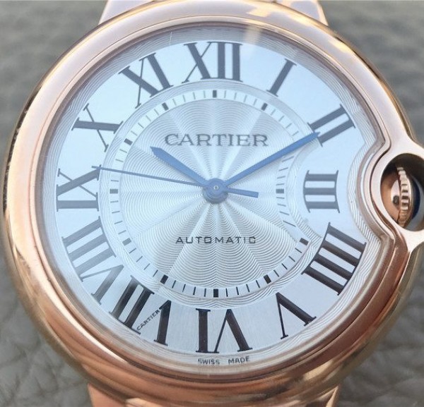 Replica Cartier Ballon Bleu 36mm RG White Textured Dial RG Bracelet