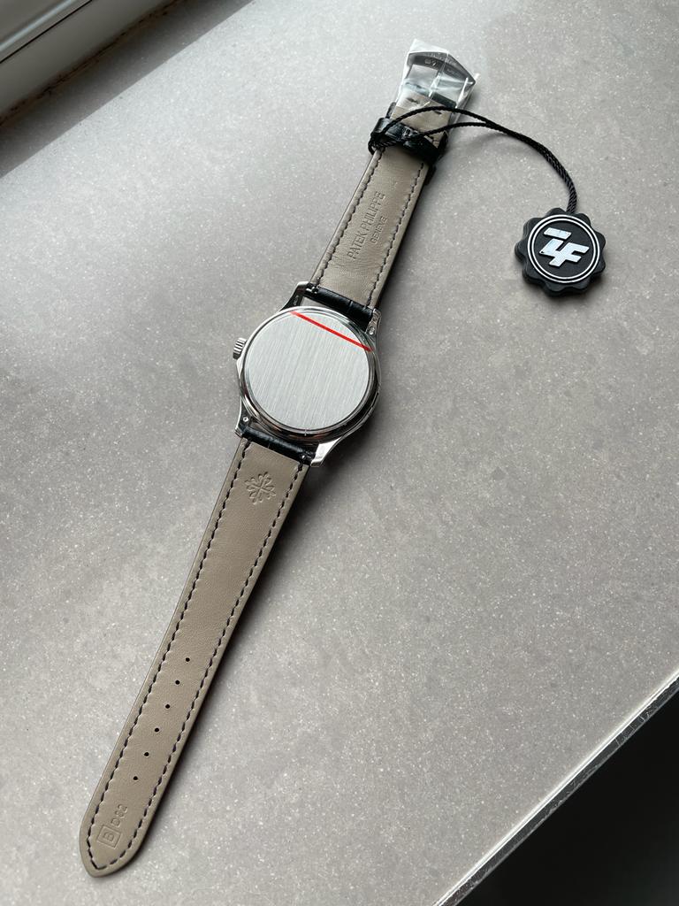 Replica PATEK PHILIPPE Calatrava ZF 5298p Date off White Dial SS bezel ZF factory