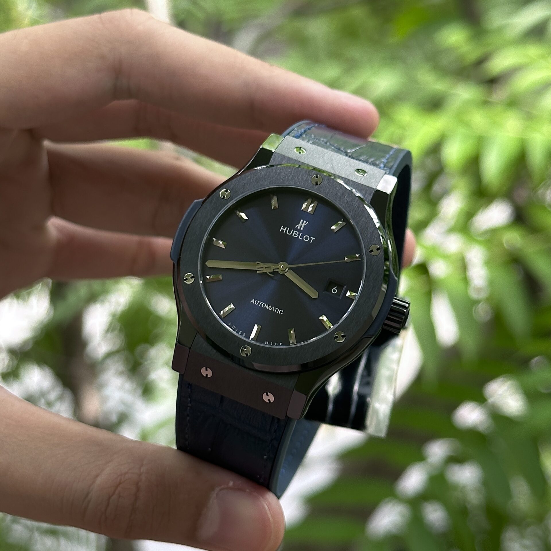 Hublot Classic Fusion Ceramic Blue Best Replica Watch JJZ 42mm