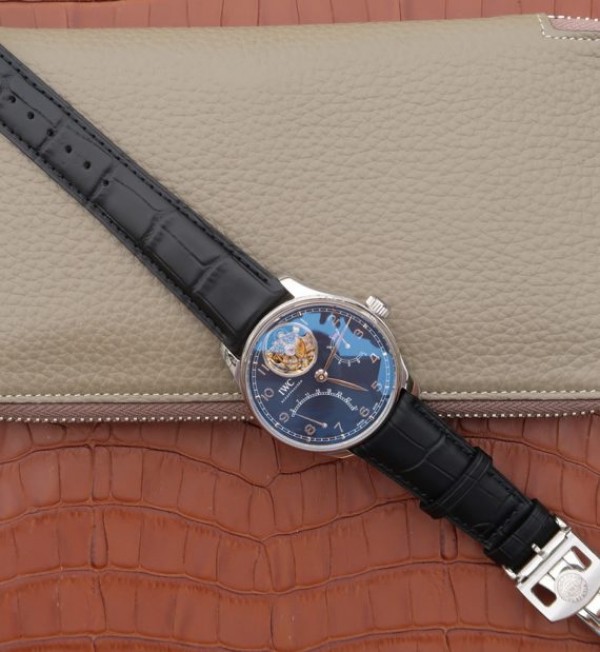 Replica IWC AZ Portuguese Tourbillon IW5046 Blue Dial