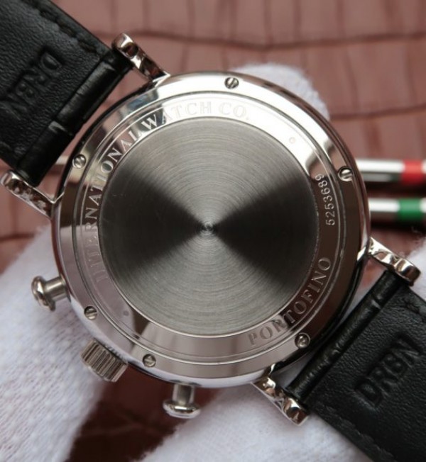 Replica IWC Portofino Chrono IW391001 White Dial Leather Strap