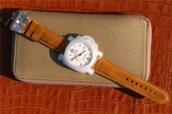 Replica Panerai PAM1499 S XF White Dial Brown Asso Strap P9010