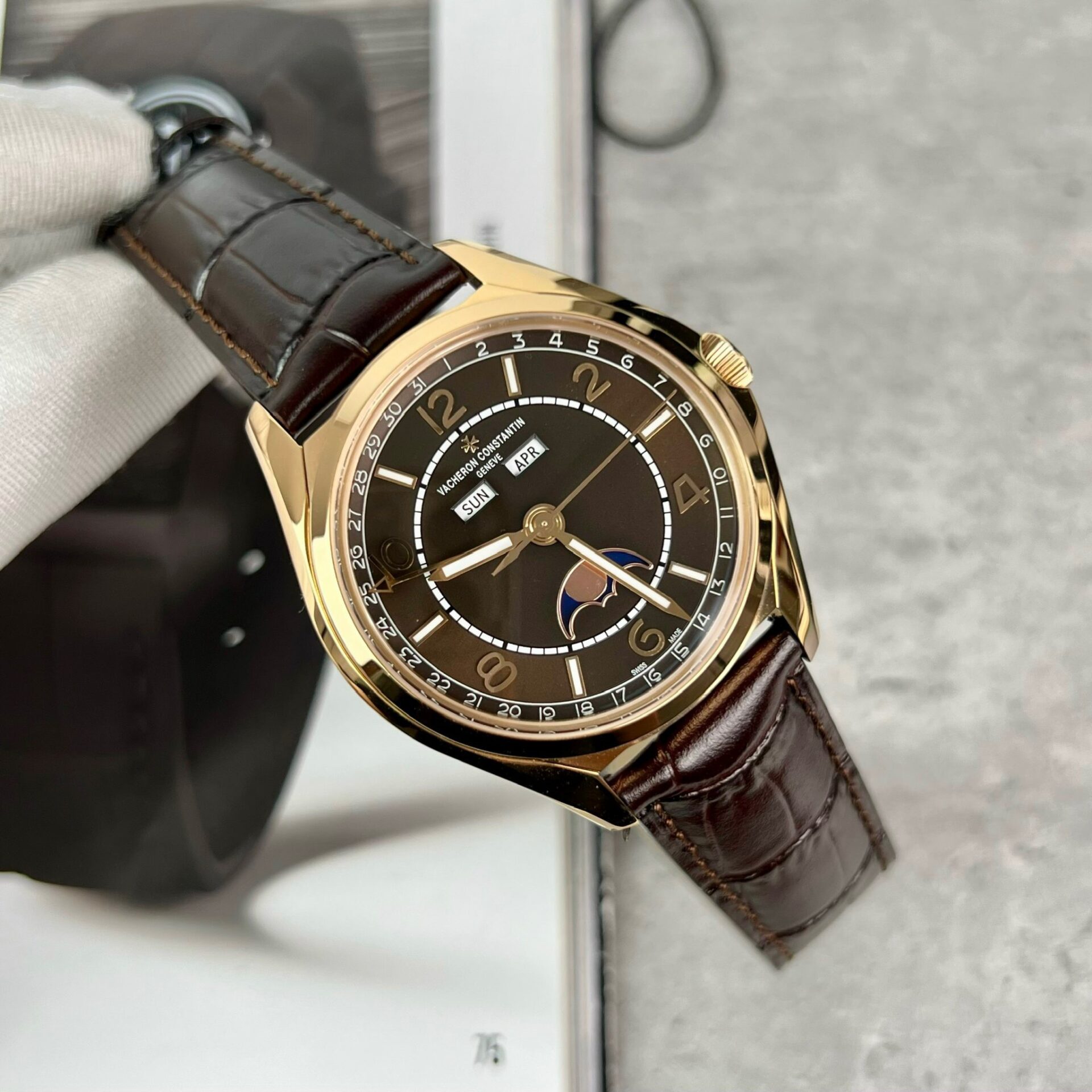 Vacheron Constantin 4000E Replica Watch Chocolate Dial ZF Factory 40mm