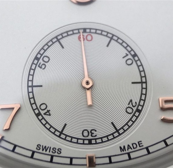 Replica IWC ZF Portuguese IW5454 White Dial Leather Strap RG Hand