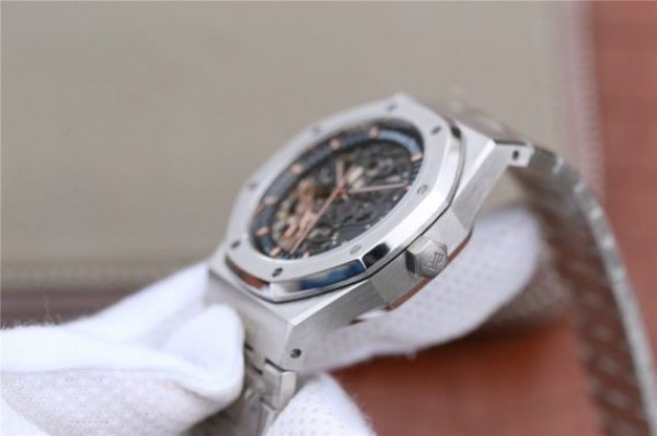 Replica Audemars Piguet Royal Oak 41mm Double Balance Wheel Openworked 15407 SS JF SS Bracelet A3132