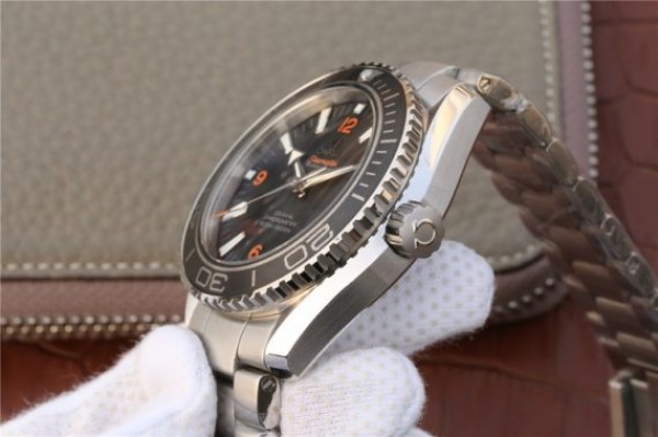 Replica Omega Planet Ocean Professional Ceramic Bezel 45mm OMF Orange Marker SS Bracelet A8500