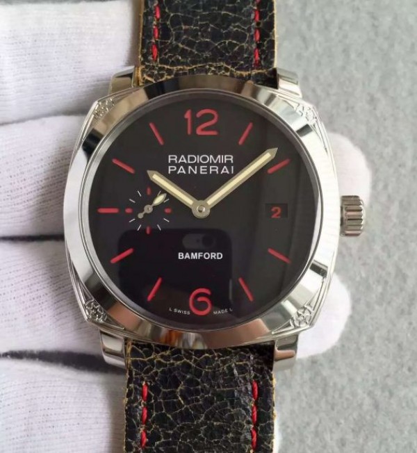 Replica Panerai N PAM514 Bamford Engraved Case Black Dial 7750