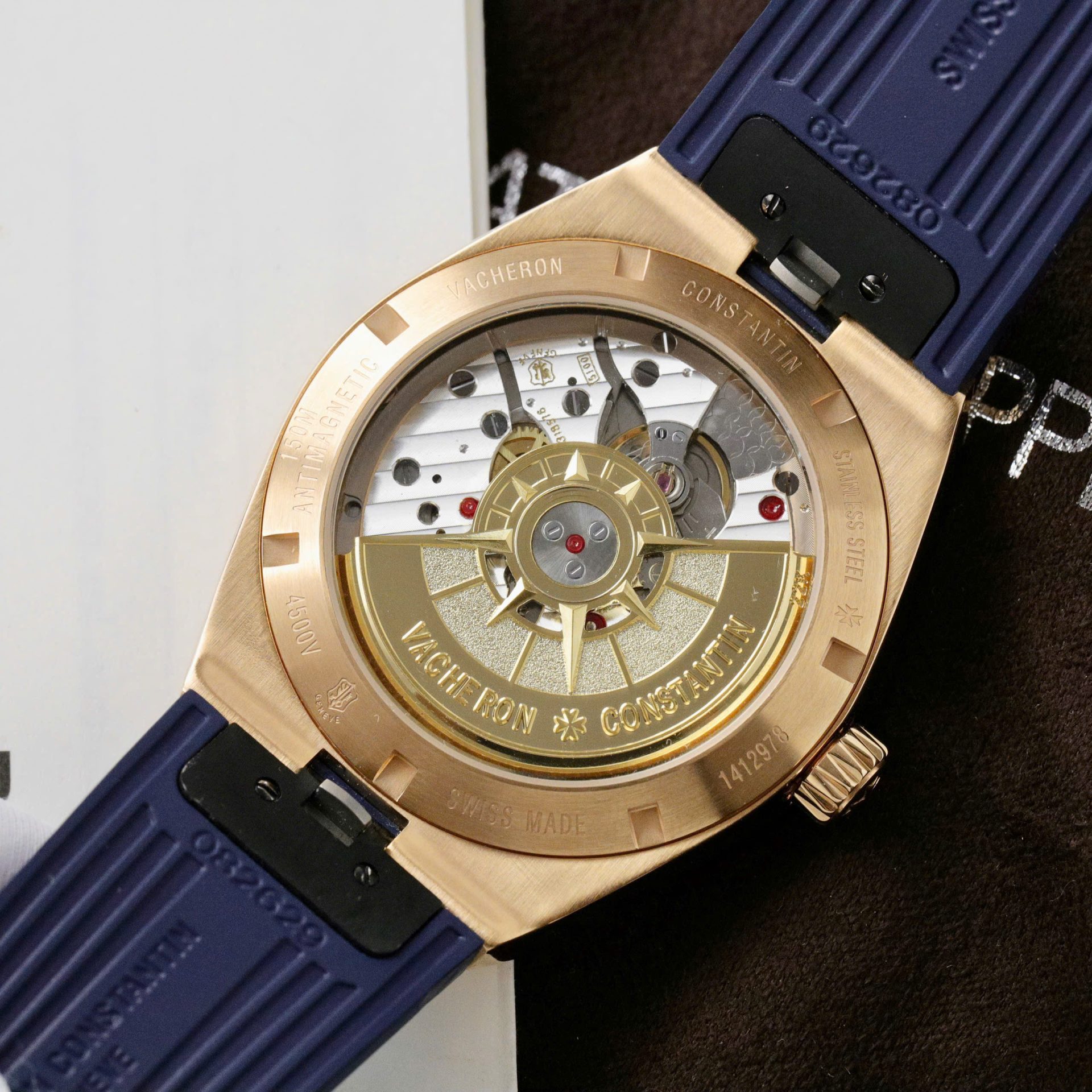 Vacheron Constantin Overseas 4500V Dial Blue Best Replica Watch Gold Wrapped 41mm