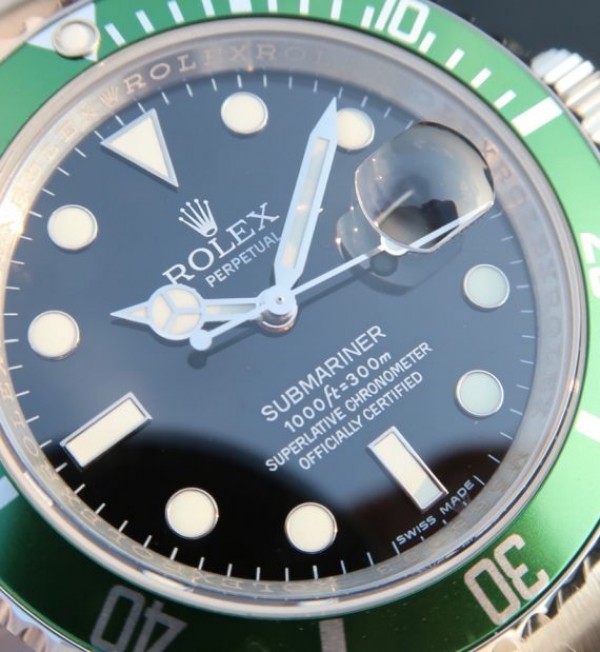 Replica Rolex Submariner 16610 LV Green Metal Bezel Noob  SS Bracelet A2836