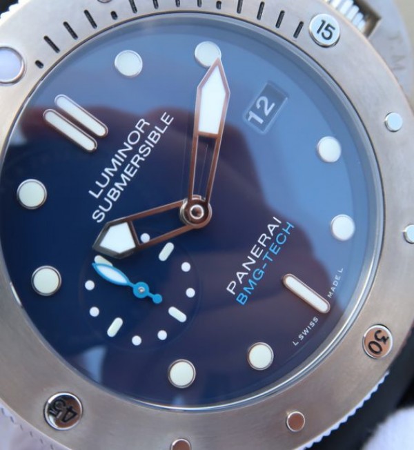 Replica Panerai XF PAM692 Titanium Blue Dial Rubber Strap P.9010