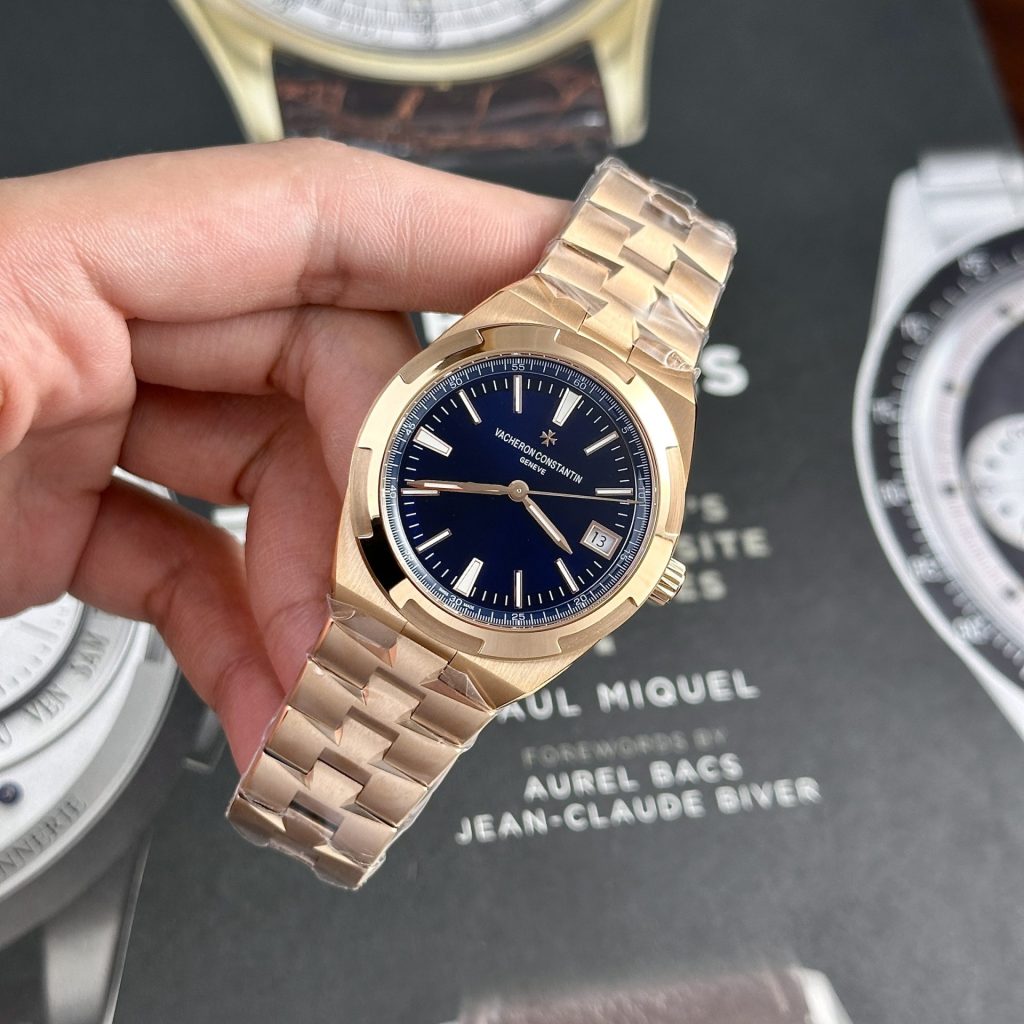 Vacheron Constantin Replica Watch Overseas 4500V Rose Gold Blue Dial PPF 41mm
