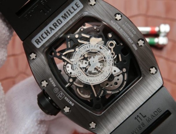Replica Richard Mille RM52-02 Horse Unique Piece Real Ceramic Black Rubber Strap MIYOTA8215