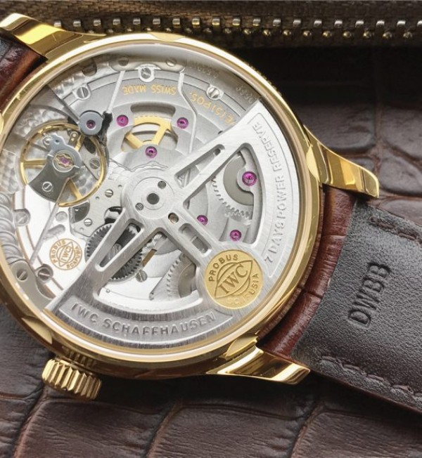 Replica IWC ZF Portuguese IW500101 YG White Dial Leather Strap A52010