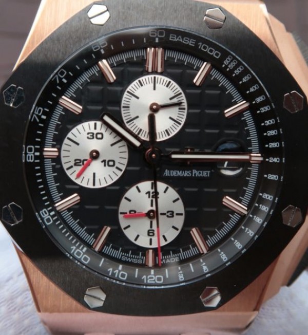Replica Audemars Piguet JF Royal Oak Offshore RG 26400RO Black Ceramic Bezel A3126