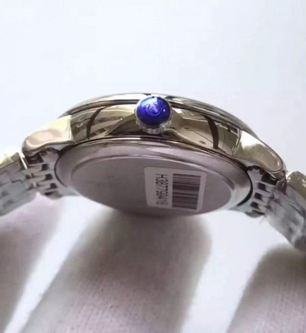 Replica Omega MKF De Ville 33mm Diamonds Markers Blue Dial SS Bracelet A2824
