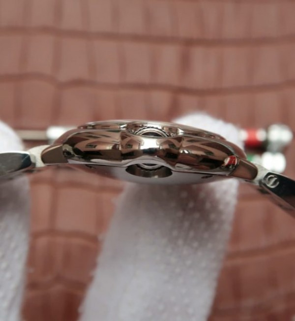 Replica Cartier Ballon Bleu Ladies 28mm SS White Dial SS Bracelet Ronda Quartz
