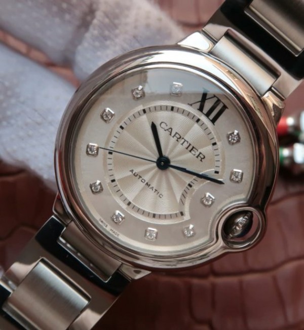 Replica Cartier JF Ballon Bleu 42mm White Textured Dial SS Bracelet MIYOTA9015