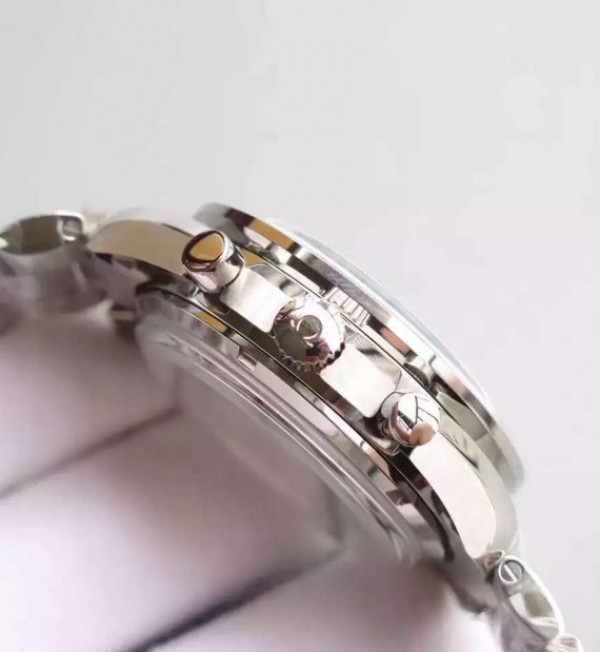 Replica Omega Speedmaster Moonwatch Chrono Dark Side Of The Moon SS Bracelet A9300