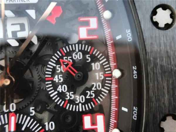 Replica Richard Mille RM011 Black Ceramic RG Chrono Skeleton Dial Black Rubber Strap A7750